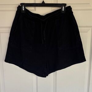 Zenana Outfitters Black Elastic Waist Athletic Shorts